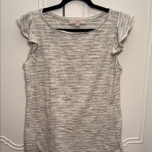 LOFT Ruffle Cap Sleeve T-shirt